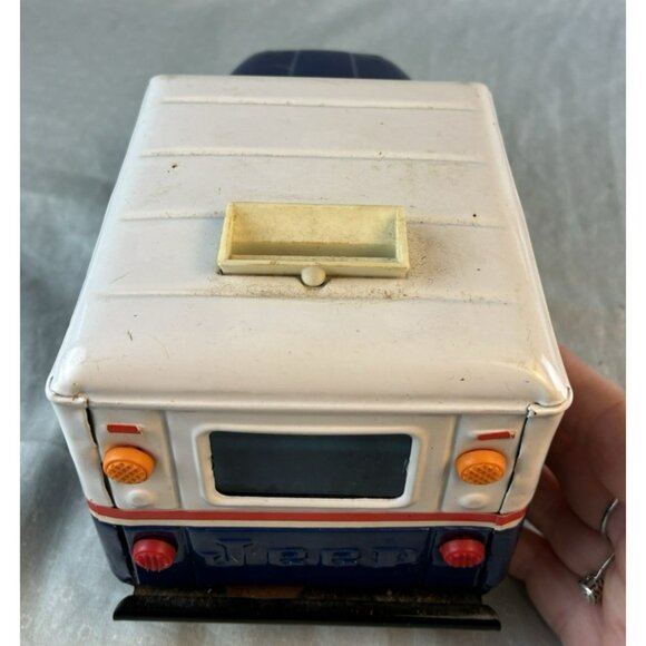 VTG 1970s USPS US Mail Postal Metal Jeep Coin Bank, Western Stamping Corp. Korea - Picture 6 of 9
